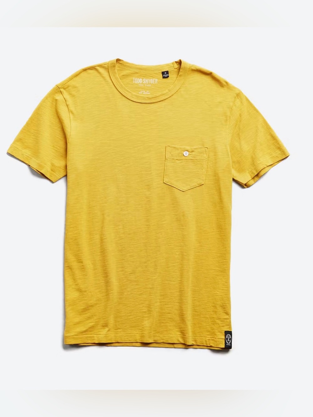 Todd Snyder Made in L.A Pocket Tee In Mustard Yellow , M